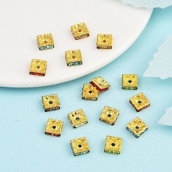 Brass Rhinestone Spacer Beads&nbsp;RSB074NFG