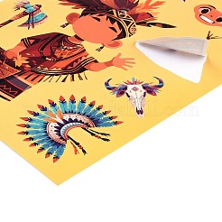 6Pcs Thanksgiving Day Paper Self-Adhesive Picture Stickers&nbsp;LS-STIC-C010-32