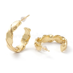 Brass Half Hoop Earrings&nbsp;EJEW-A056-22G