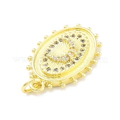 Rack Plating Brass Micro Pave Cubic Zirconia Pendants&nbsp;KK-D359-19G