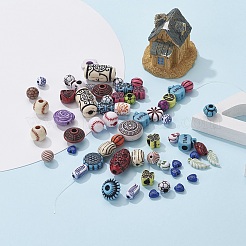 Mixed Antique Style Acrylic Beads/Pendants&nbsp;MACR-YW0001-33