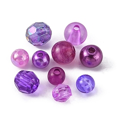 375Pcs 10 Style Round Transparent & Imitation Pearl Acrylic Beads&nbsp;OACR-FS0001-16