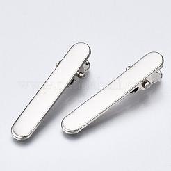 アイアン製ダッカールクリップパーツ  プラチナ  36x6x8mm&nbsp;IFIN-A171-12A