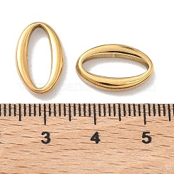 304ステンレススチールリンクリング  オーバル  イオンプレーティング（ip）  18KGP本金メッキ  16x10x2.4mm  内径：13x4.5mm&nbsp;STAS-Z184-21G