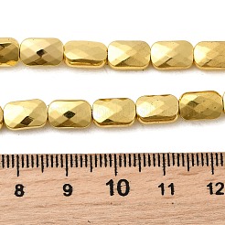 電気メッキガラスビーズセット  長方形  多面カット  ミックスカラー  9x6x4mm  穴：1mm  約46個/連  16.14''（41センチメートル）&nbsp;EGLA-F166-18