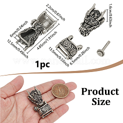 Brass Shackle Clasps&nbsp;KK-WH0816-047AS