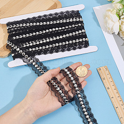 Polyester Lace Rivets Ribbon&nbsp;OCOR-GF0006-09B