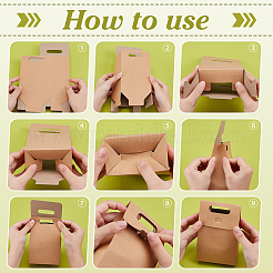 Rectangle Kraft Paper Gift Bags with Hole Handle&nbsp;CON-WH0088-84