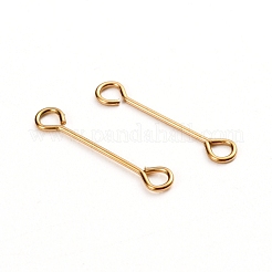 イオンプレーティング（IP）304ステンレススチールアイピン  ピアノ線9ピン  ゴールドカラー  16x0.6mm  穴：1.8mm&nbsp;STAS-I141-01B-G