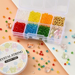 DIY Colorful Transparent Beads Bracelet Making Kit&nbsp;DIY-YW0005-45