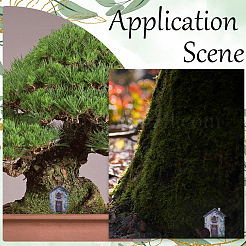 Wood Fairy Door for Garden Yard Tree Decoration&nbsp;AJEW-WH20002-58A