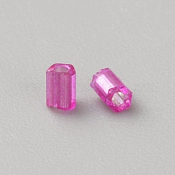 ガラスラウンドラッパビーズ  銀並ぶ  蘭  2x2mm  穴：0.8mm  700個/セット&nbsp;GLAA-WH0032-28F
