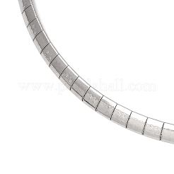 6mm 304 ステンレススチール フラットスネークチェーンネックレス  変色なし  ステンレス鋼色  18.11インチ（46cm）&nbsp;MAK-Z004-05P