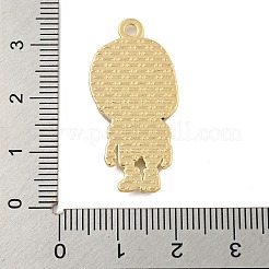 ハロウィンアロイエナメルペンダント  ゴールドカラー  スケルトンチャーム  ブラック  33x15.5x2.5mm  穴：1.9mm&nbsp;ENAM-H045-01G-06