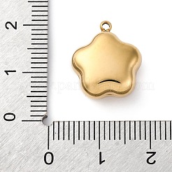 316サージカルステンレスペンダント  18KGP本金メッキ  イオンプレーティング（ip）  花  16x14x7.5mm  穴：1.4mm&nbsp;STAS-K258-41A-G