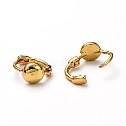 Brass Huggie Hoop Earrings&nbsp;EJEW-H121-04G