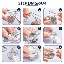 DIY Charm Drop Safety Pin Brooch Making Kit&nbsp;DIY-FW0001-26