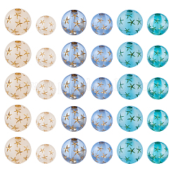 75Pcs 6 Styles Transparent Frosted Resin Beads&nbsp;RESI-TA0002-42