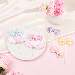 10Pcs 5 Colors Plastic Cake Toppers&nbsp;DIY-SP0005-90