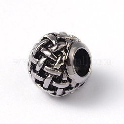 Round 316 Surgical Stainless Steel European Beads&nbsp;STAS-L178-ZZ036G