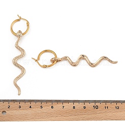 合金フープピアス  ヘビ  ライトゴールド  78.5x12mm&nbsp;LS-EJEW-R021-04KCG-01