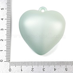 パール調アクリルパーツ  ハート  薄緑  44x42x20.5mm  穴：2.3mm&nbsp;OACR-B036-16B
