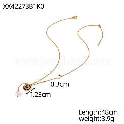 304 Stainless Steel Pendant Necklaces&nbsp;STAS-OY016-01G
