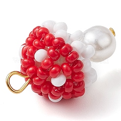 Seed Beads Beaded Charms&nbsp;PALLOY-MZ00332-03