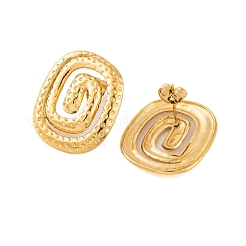 Ion Plating(IP) 304 Stainless Steel Stud Earrings for Women&nbsp;EJEW-P279-46G