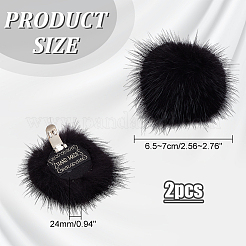 Faux Mink Fur Shoe Decorations&nbsp;AJEW-WH0518-96