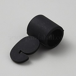 シリコンペンダント  数字のチャーム  9  34~34.5x17x15mm  穴：11mm&nbsp;SIL-WH20007-02J