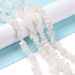 天然の水晶チップ連売りビーズ  5mm  穴：0.3mm.&nbsp;LS-F019-2