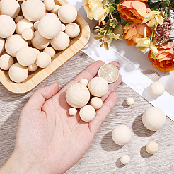 110Pcs Wooden Round Ball&nbsp;WOOD-PA0001-85