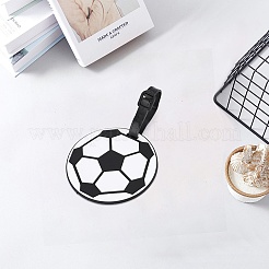 スポーツボールスタイル PVC 荷物タグ 2個  旅行IDラベル  スーツケース名札  サッカー  141~145mm&nbsp;AJEW-DJ0004-63A