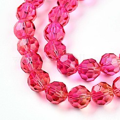Baking Paint Transparent Glass Beads Strands&nbsp;DGLA-A035-T10mm-A02
