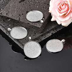 Vintage Tibetan Style Alloy Pendant Cabochon Bezel Settings&nbsp;TIBEP-O006-23AS