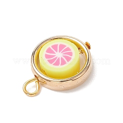 Handmade Polymer Clay with CCB Plastic Bead Frames Pendants&nbsp;PALLOY-JF04753