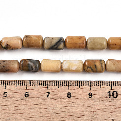 天然石イエローオパールビーズ連売り  バレル  9.5~10.5x6~7mm  穴：0.7mm  約38個/連  15.16~15.35インチ（38.5~39cm）&nbsp;G-N346-01B-08