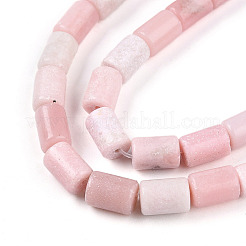 天然石ピンクオパールビーズ連売り  コラム  8~8.5x6mm  穴：0.7mm  約44~45個/連  14.84~15.16''（37.7~38.5センチメートル）&nbsp;G-T140-58