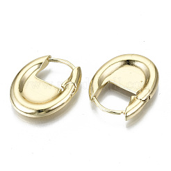 Brass Huggie Hoop Earrings&nbsp;EJEW-N011-41G-NF