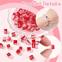100Pcs Baking Paint Transparent Glass Beads&nbsp;DGLA-YW0001-35C