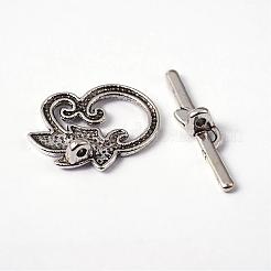 Leaf Tibetan Style Alloy Toggle Clasps&nbsp;LF0676Y