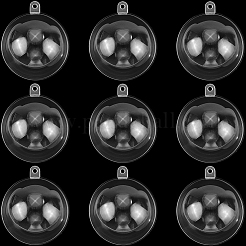 10Pcs Transparency Acrylic Christmas Balls Pendants&nbsp;DIY-CP0013-38A