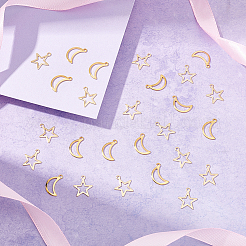 80Pcs 2 Style 304 Stainless Steel Pendants&nbsp;STAS-UN0041-02