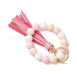 Valentine's Day Imitation Leather Tassel Keychain&nbsp;KEYC-JKC01122