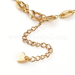 Brass Coffee Bean Chain Anklets for Women&nbsp;AJEW-AN00380