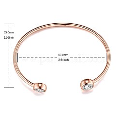 Brass Micro Pave AAA Cubic Zirconia Cuff Bangle&nbsp;JB390A