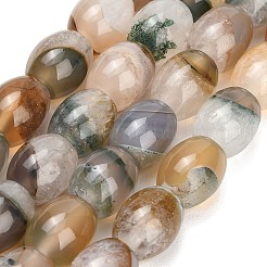 天然石瑪瑙ビーズ連売り  ライス  12.5~14x10.5~12mm  穴：1.2~1.4mm  約30個/連  15.67''（39.8センチメートル）&nbsp;GG-L001-F01-01
