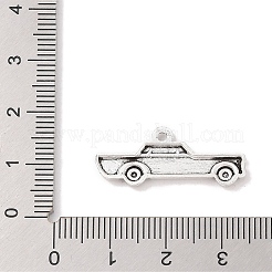 チベットスタイルの亜鉛合金の車のチャーム  鉛フリー＆カドミウムフリー  アンティークシルバー  11x27x2mm  穴：2mm  約500個/500g&nbsp;TIBEP-R334-295AS-RS