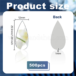 500Pcs Teardrop Glass Cabochons&nbsp;DIY-OC0011-79